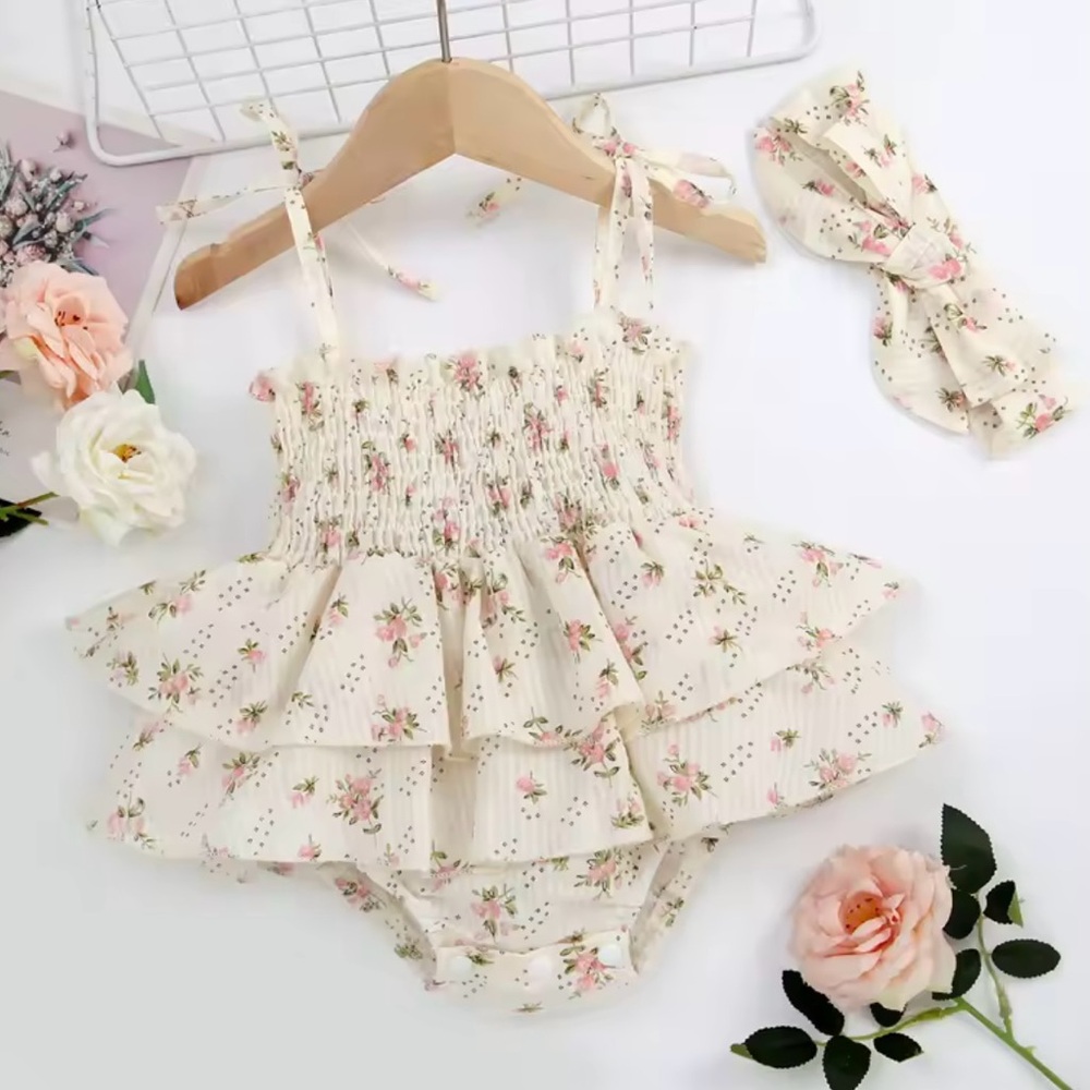 Baby Girl Floral Romper 3–6 Months